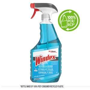 Windex® Glass Cleaner, Trigger Spray Bottle, Unscented, Blue, 32oz